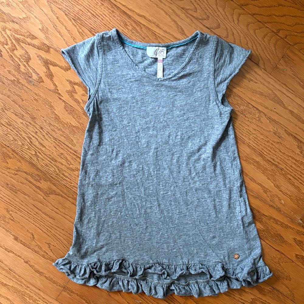 Matilda Jane Heather Gray Ruffle Tee